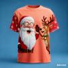 Weihnachten Herren T-Shirt Weihnachtsmann Muster Druck Herren Damen Rundhals T-Shirt Weihnachtsgrafik T-Shirts Neu in Oberteile & T-Shirts