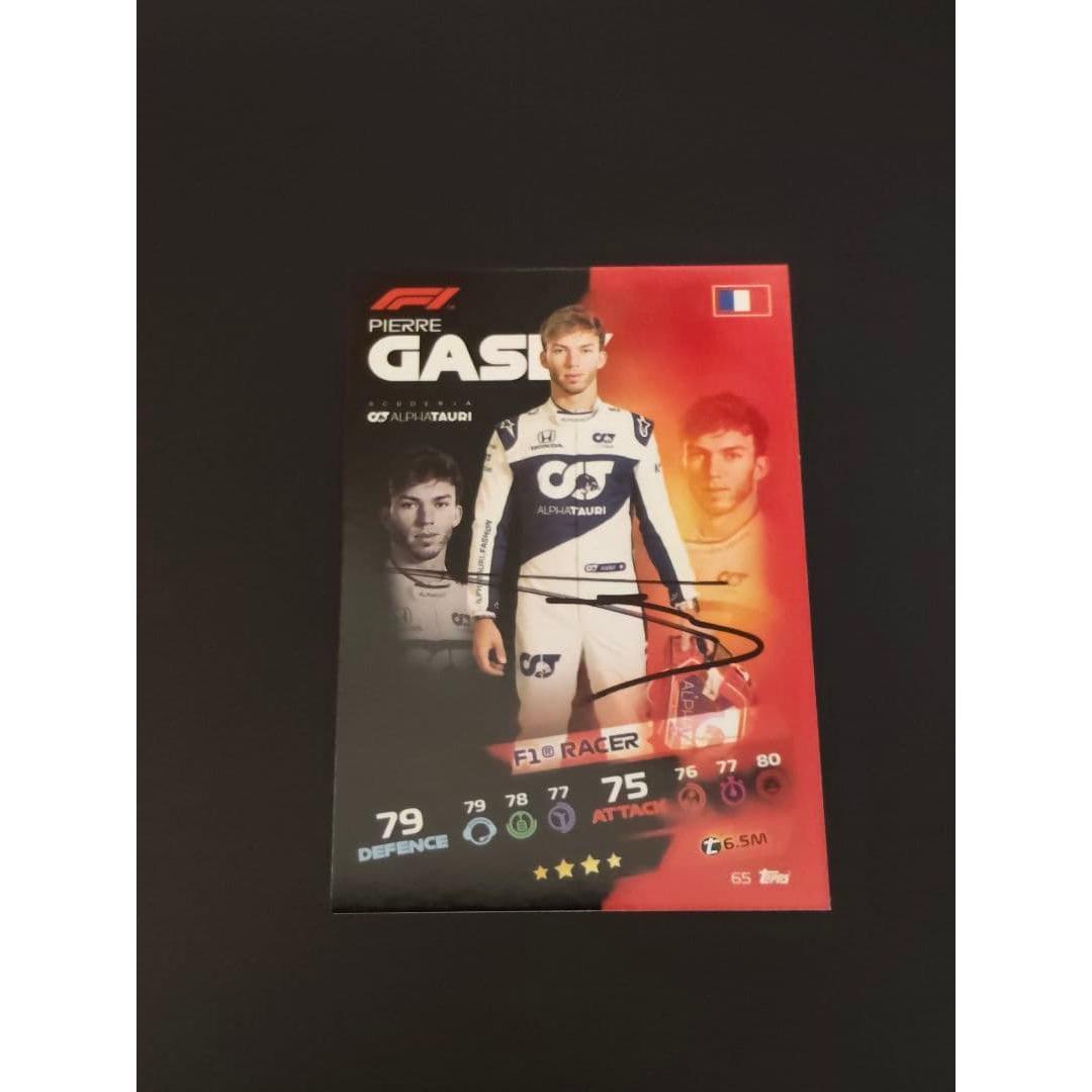 Used Topps F1 Card Pierre Gasly Autographed