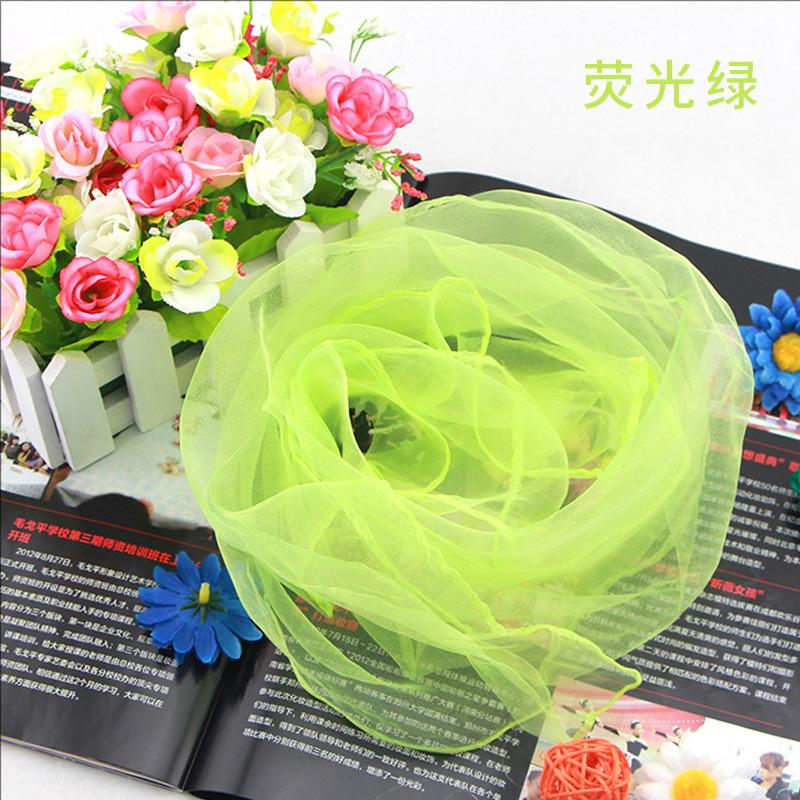 Solid Color Chiffon Small Silk Scarf Performance Dance New Style Small Square Scarf Candy Color Silk Scarf Windproof Scarves