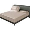 100% Cotton Fitted Sheet Set With Detachable Head Section Smart Bed Pure Color Cover Protector