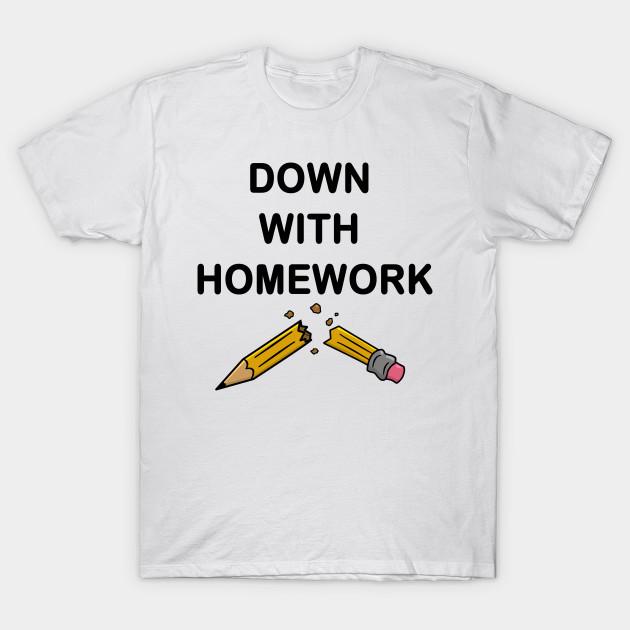 

Men Black Print T-shirt Down With Homework - Og No-Cut Transfer Paper Print Cotton Tshirt XL білий