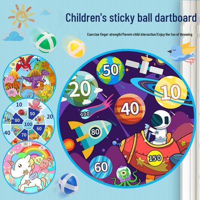 Kids' Cartoon Sticky Ball Dartboard - Educational Indoor Target Sports Toy