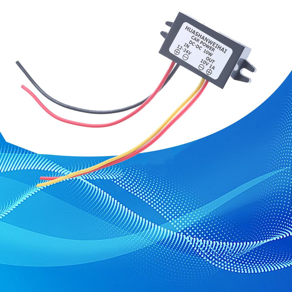 12V 24V til 10V 1A Omformere Vanntett Spenninger Strømforsyningsmodul DC Buck-omformermodul Spenningsregulator