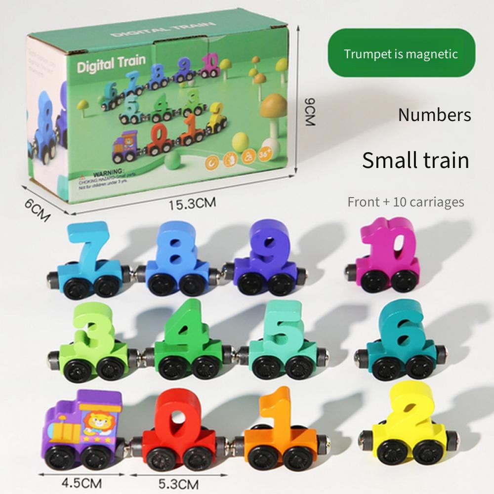 Magnetische Zahlenzug Spielzeug für Kinder, Pädagogische Magnetische Bausteine, Steckspielzeug für Kleinkinder Jungen Mädchen Alter 1-6