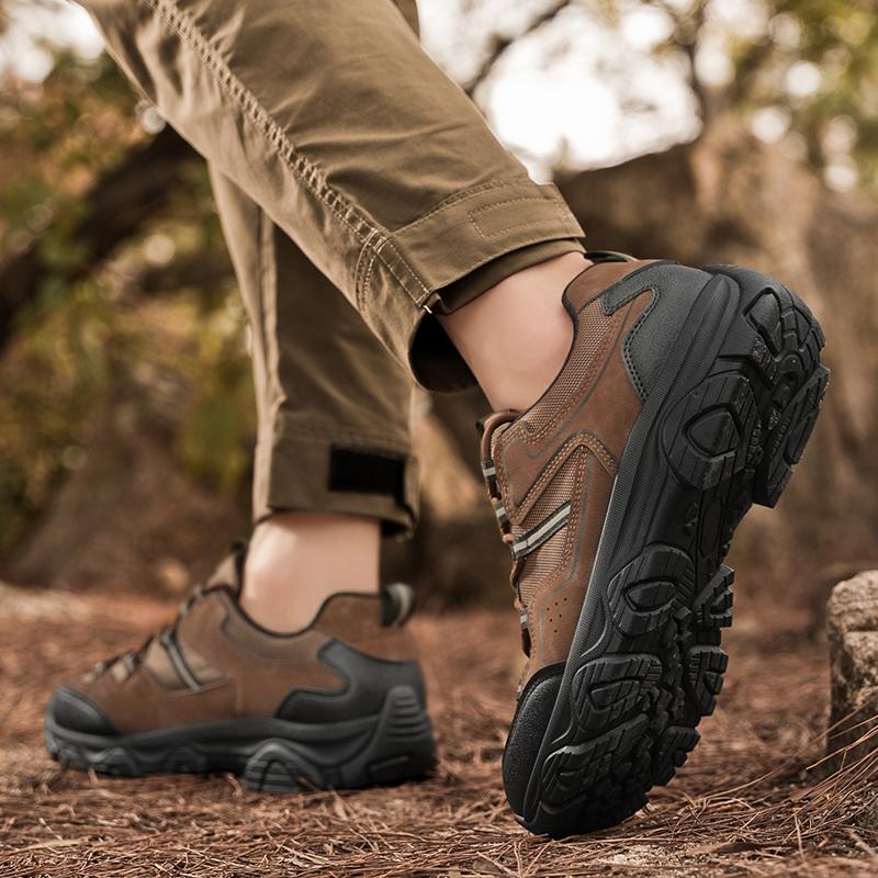 Men's Solid Color Plus Size Hiking Shoes Suitable for Outdoor Sports Camping Hiking Shoes Autumn New Men Breathable Sports Shoes