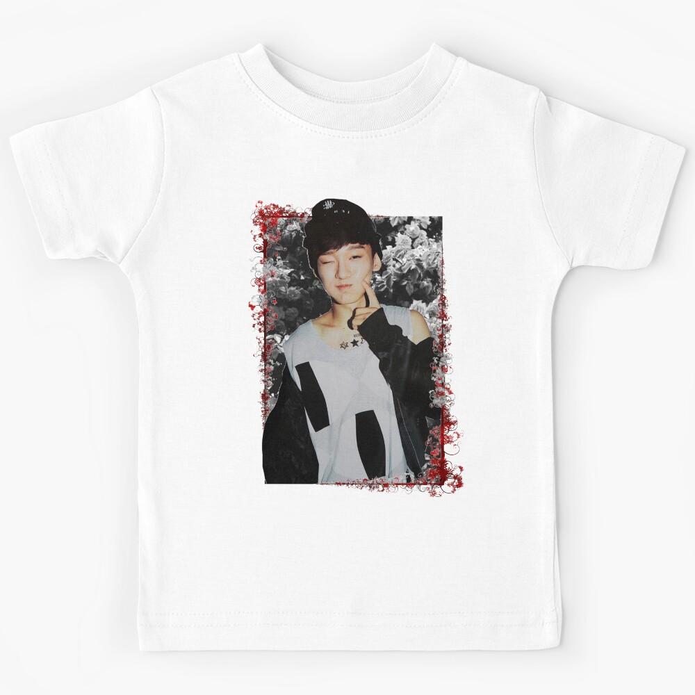Kim Jong Dae EXO Chen Korean Kpop Floral Design Kids T-Shirt 100