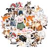 35pcs-50pcs Cartoon Kittens Stickers Cute Cats Cats Stickers Animal Stickers For Guitar Laptop Helmet Skateboard Notebook DIY