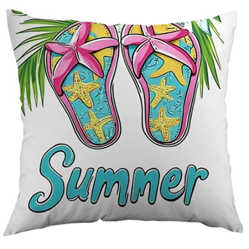 

Simple and Cute Throw Pillow Cover, Short Plush Print, Summer Cushion Cover, Home Living Room Sofa Decoration Pillow Cover, Cushion Cover Short plush 45X45CM pillow cover