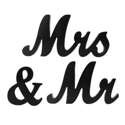 Decorazione Lettera Segno in Legno Mr e Mrs Design Unico Pannello di Fibra di Legno Alfabeto Ornamenti Decorativi