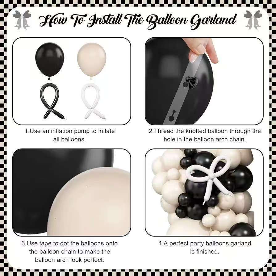 Vintage Sand White Balloon Wreath Balloon Arch Set Birthday Party Wedding Balloon Decoration Graduation Season