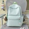 Schoolbag Korean INS Large Capacity, Lightweight, Simple, Solid Color, Fashionable Versatile School Bag, Backpack for Middle, High School, and College
