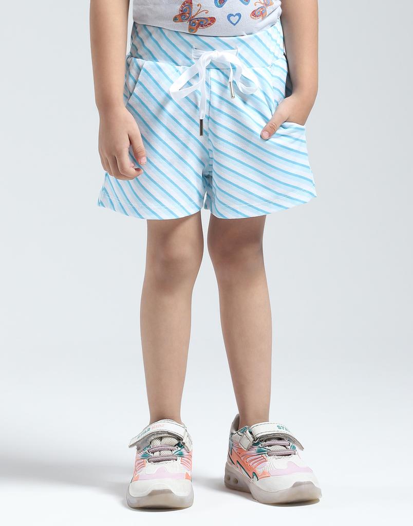 Monte Carlo Girl's Regular Fit Printed Half Sleeve Short Set