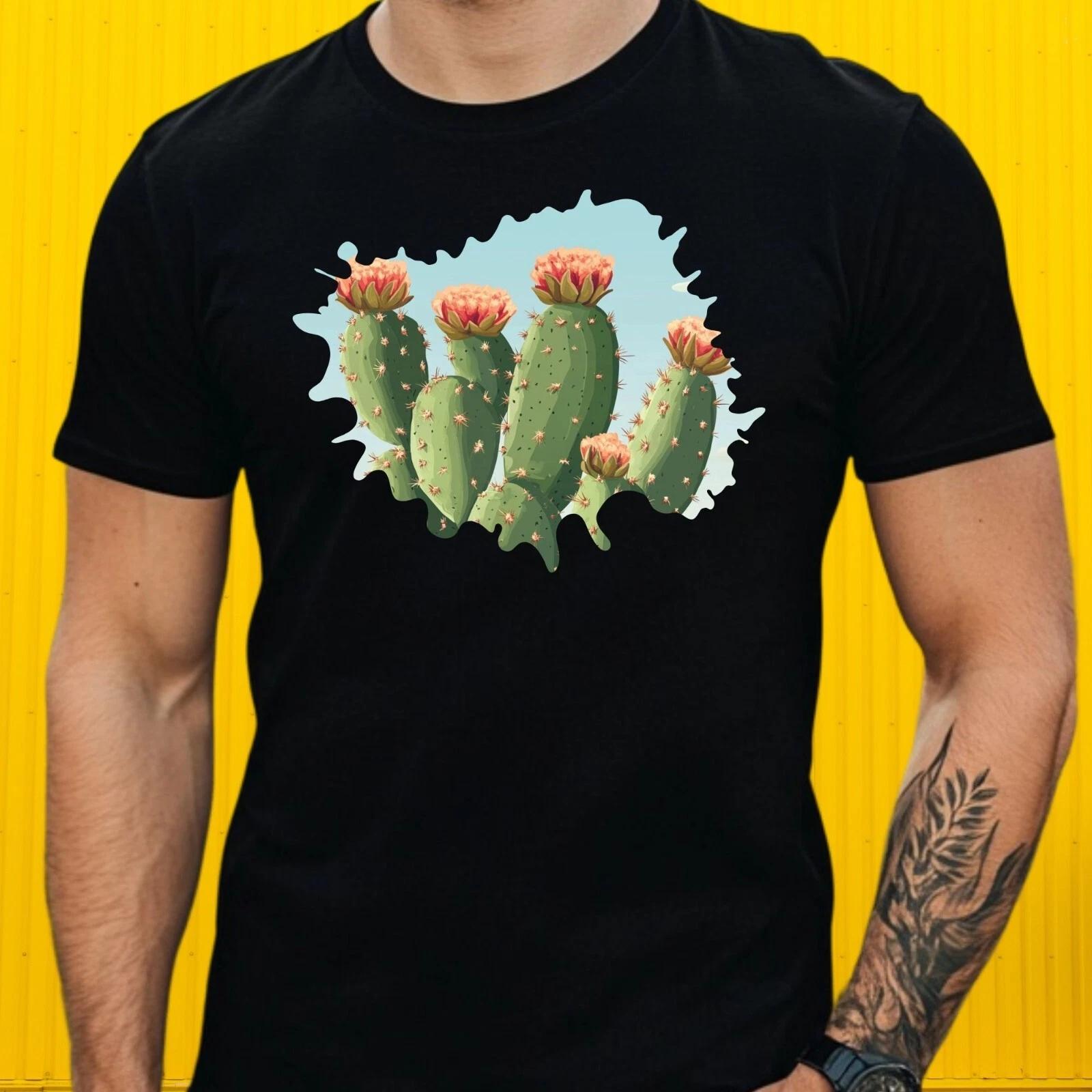 T-Shirt Herren Kaktus Motiv Baumwolle Größe S bis 5XL S