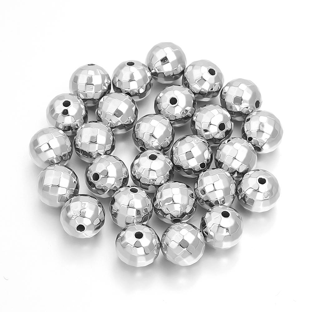 

20-200pcs/lot 4-14mm Faceted Round Ball Beads CCB Beads Loose Spacer Beads For Jewelry Making DIY Necklace Bracelet Accessories 4mm 200pcs