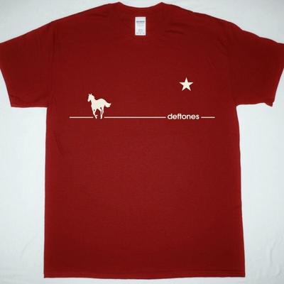 Unisex Shirt Cotton Oversize Large Size DEFTONES WHITE PONY LINE Heavy Cotton Red Full Size T Shirt For Men C404