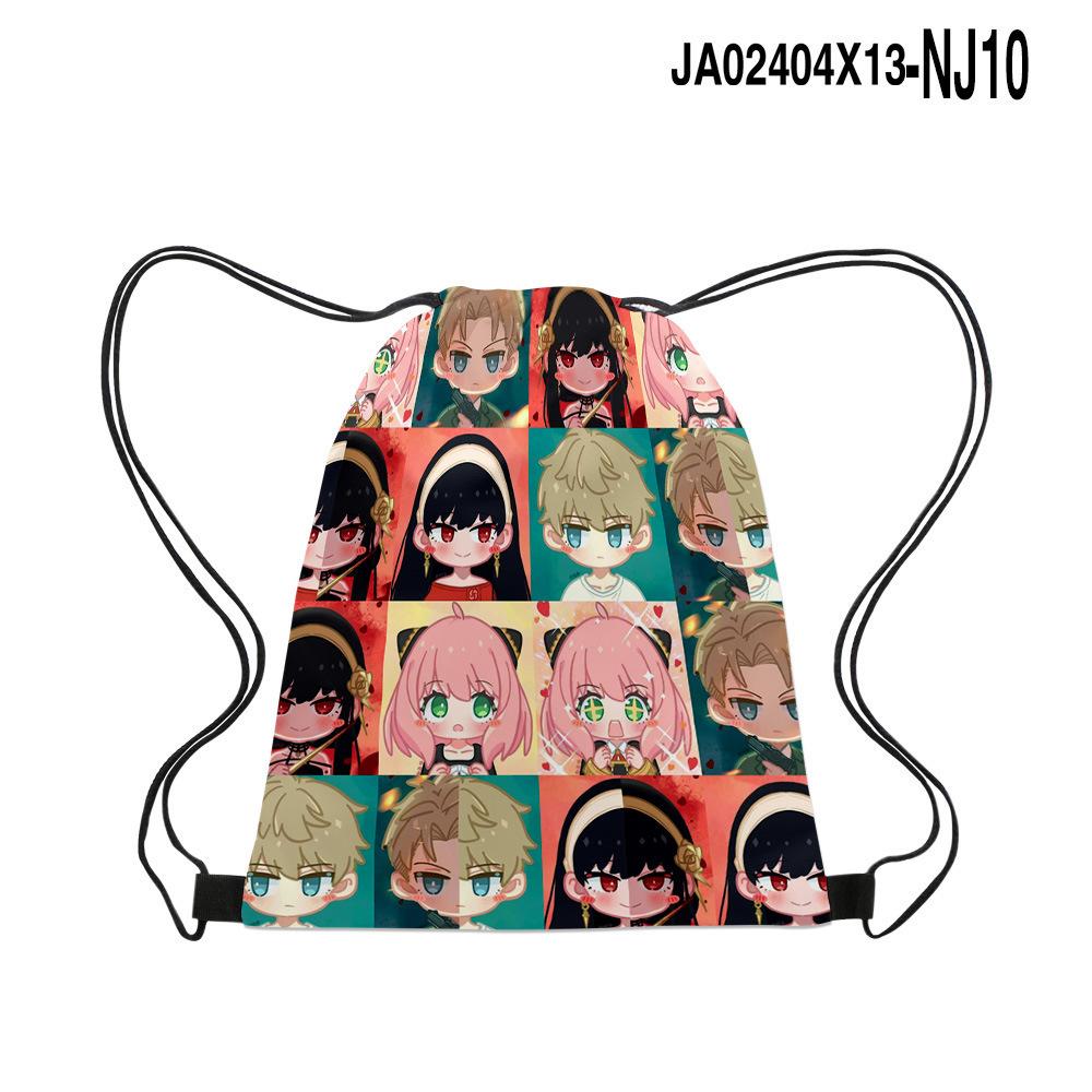 Spy Playhouse Schoolbag 3D Digital Color Printing Trend Simple Drawstring Bundle Pocket