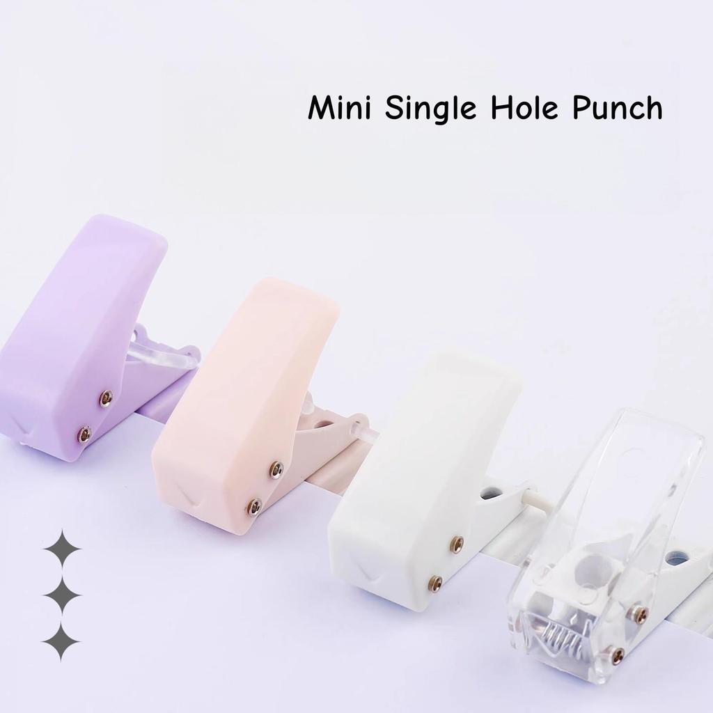 1pcs Mini Light Color Hole Punch Manual Single Round for Punching Holes In Loose-Leaf Paper Office School