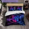 Atletico Madrid Pattern 3 Pieces Bedding Set Soft Microfiber Duvet Cover with Pillow Cases for Bedroom