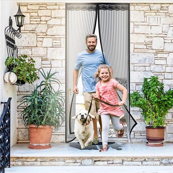 Anti Mosquito Insect Fly Bug Door Curtains Strong Magnetic Screen Portable Magnet Mesh Mosquito Net Automatic Closing Door for Home Summer Use