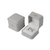 Exquisite Gray PU Leather Pendant Box for Necklaces - Jewelry Gift Storage Box