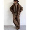 2024 Men's High-End Japanese Style Coffee Corduroy Stand Collar Cotton Jacket