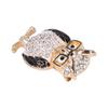 Spectacles Owl Brooch Alloy Rhinestone Cute Animal Brooch for Women Girls Festival Jewelry Gift