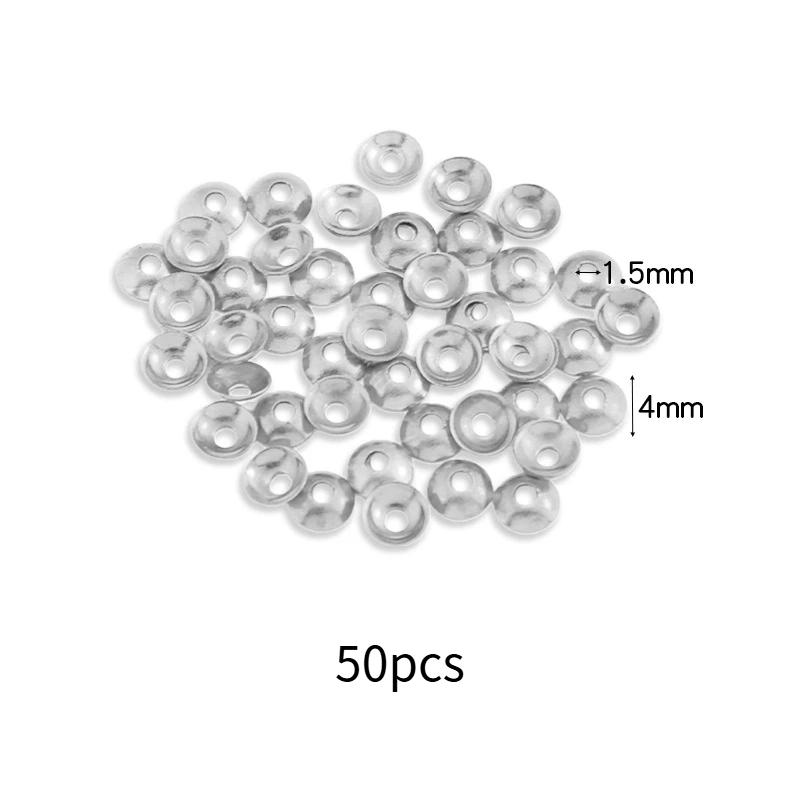 50Pcs Gold Bead Caps Metal Spacer Bead Covers Jewelry Making Findings For Bracelet Necklace Diy Craft
