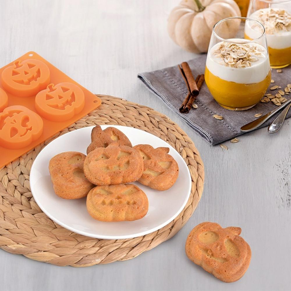 Forma Silikonowa Do Pieczenia Ciastek Muffinek Babeczek Na Halloween Dynie