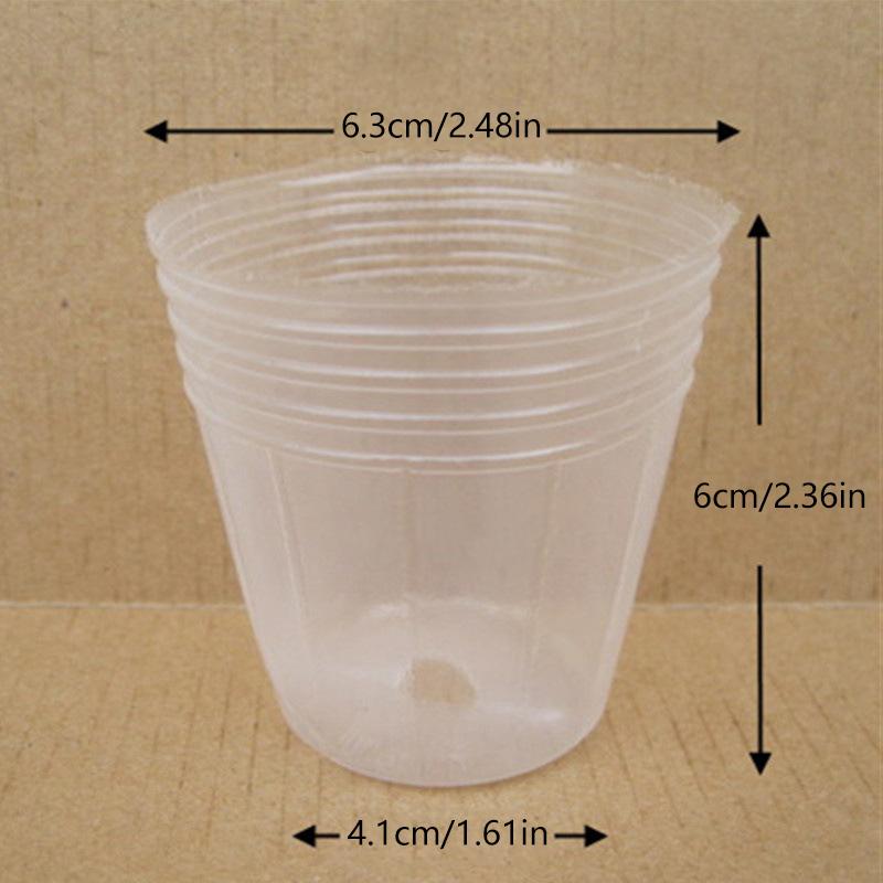Garden Nursery Planter Clear Plastic Orchid Succulent Container Flower And Vegetable Transplant Tools