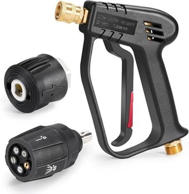 YUET High Pressure Washer Gun Handle, Multi-Angle (All-in-One) Water Nozzle for Car Cleaning Kit, M22 14MM Fitting Hose Connector, 1/4 Inch Karcher Qu