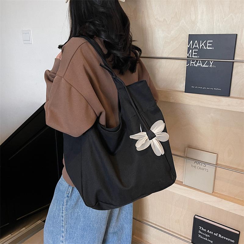 Large-capacity Textured Big Bag Female New College Student Class Schoolbag Commuter Tote Bag Shoulder Bag