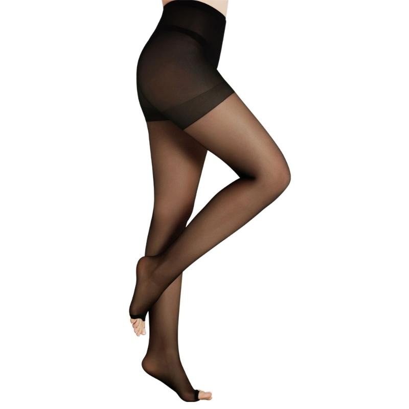 Summer Nylon Sheer Stockings Open Toe Design For Women Lightweight Control Top Tights Toeless Nonslip Pantyhose Hosiery