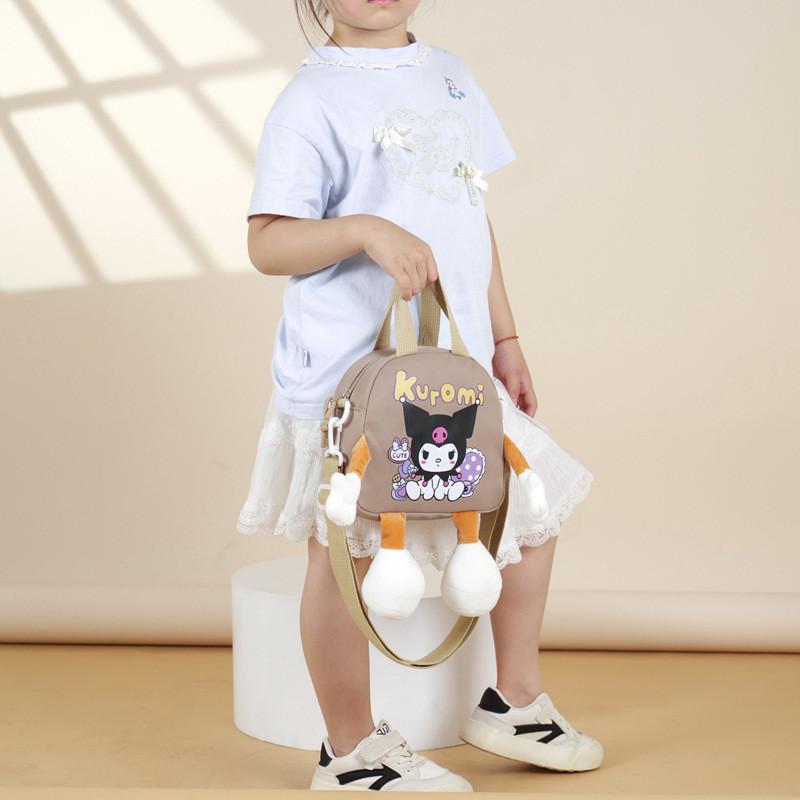 School Kid Kuromi Bag Cartoon Design Lightweight Nylon Material Outings Daily