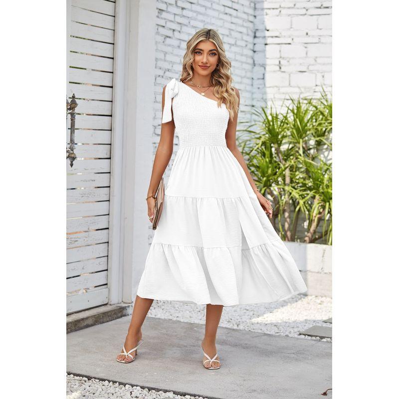 Women's Pleated Slip Sleeveless Dress Pleating Split Sleeveless Dress Women