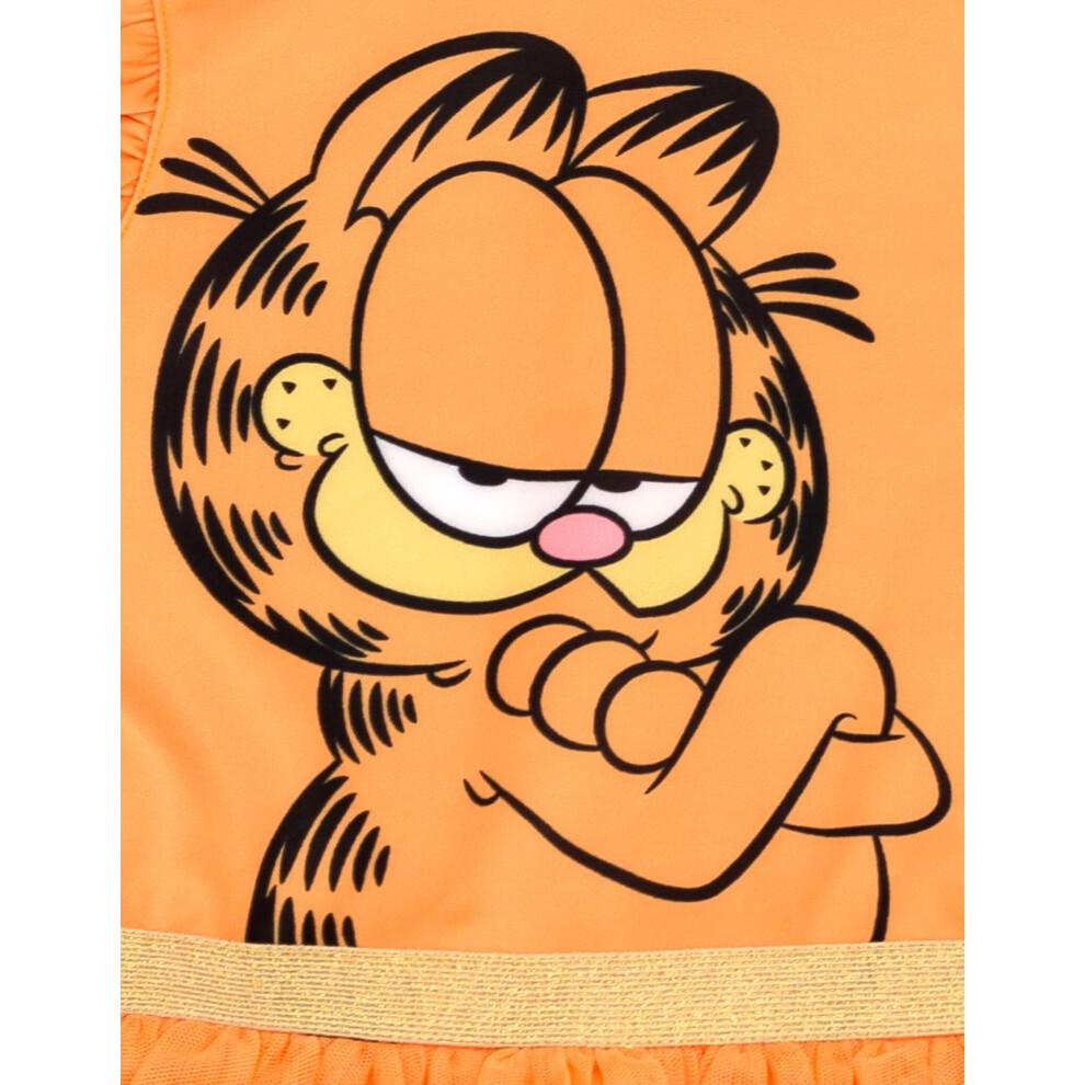 Garfield Vestito in Tulle Cosplay per Bambine Arancione 5