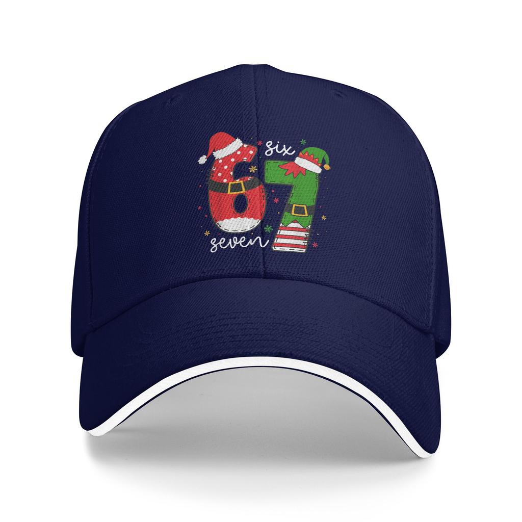 67 Meme Six Seven Christmas Baseball Cap  Kpop Rock Wholesale Trucker Hat Women Men Street Style Print Baseball Caps