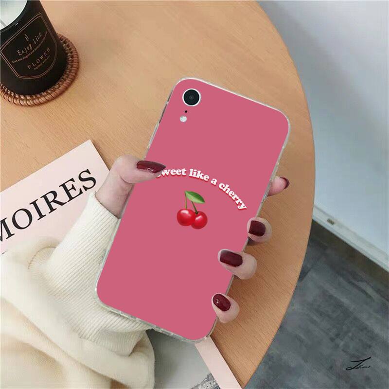 Food fruit red pomegranate and Cherry Phone Case for iPhone 13 11 12 pro XS MAX 8 7 6 6S Plus X 5S SE 2020 XR case