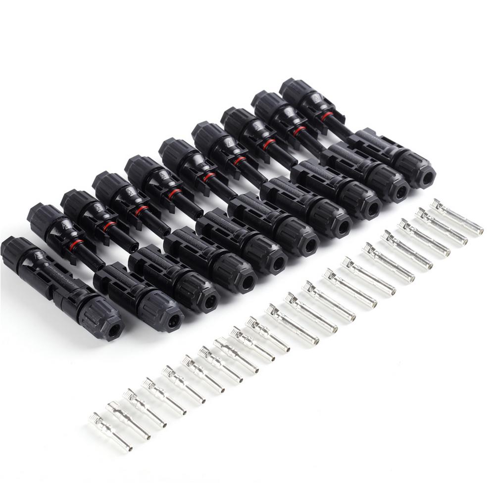 10 Pairs Solar Connectors with Spanner Solar Panel Cable Connectors Male & Female Solar Panel