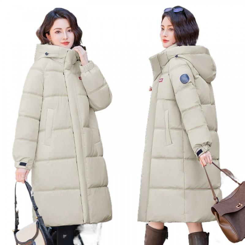 2026 Winter Warm Thick Mid-Length Hooded Cotton Puffer Jacket Unisex Loose Fit Men Women
