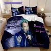 Johnny Hallyday Iconic Rock Legend Bedding (1 * duvet cover + 2 * pillowcase, without core) 2D Flat Christmas birthday gift Duvet cover and pillowcase