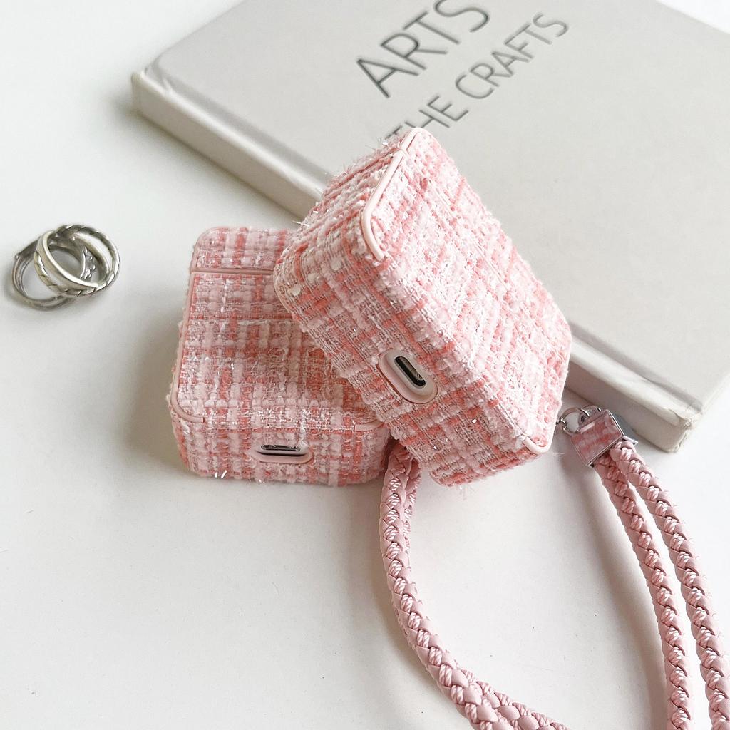 Airpods 3 2 Case Cover for Apple Airpods Pro 3 2 1 with Lanyard for Girls and Women, Luxury Style Fashion Earphone Accessories