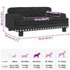 Dog Bed Black 70x45x30 cm Velvet