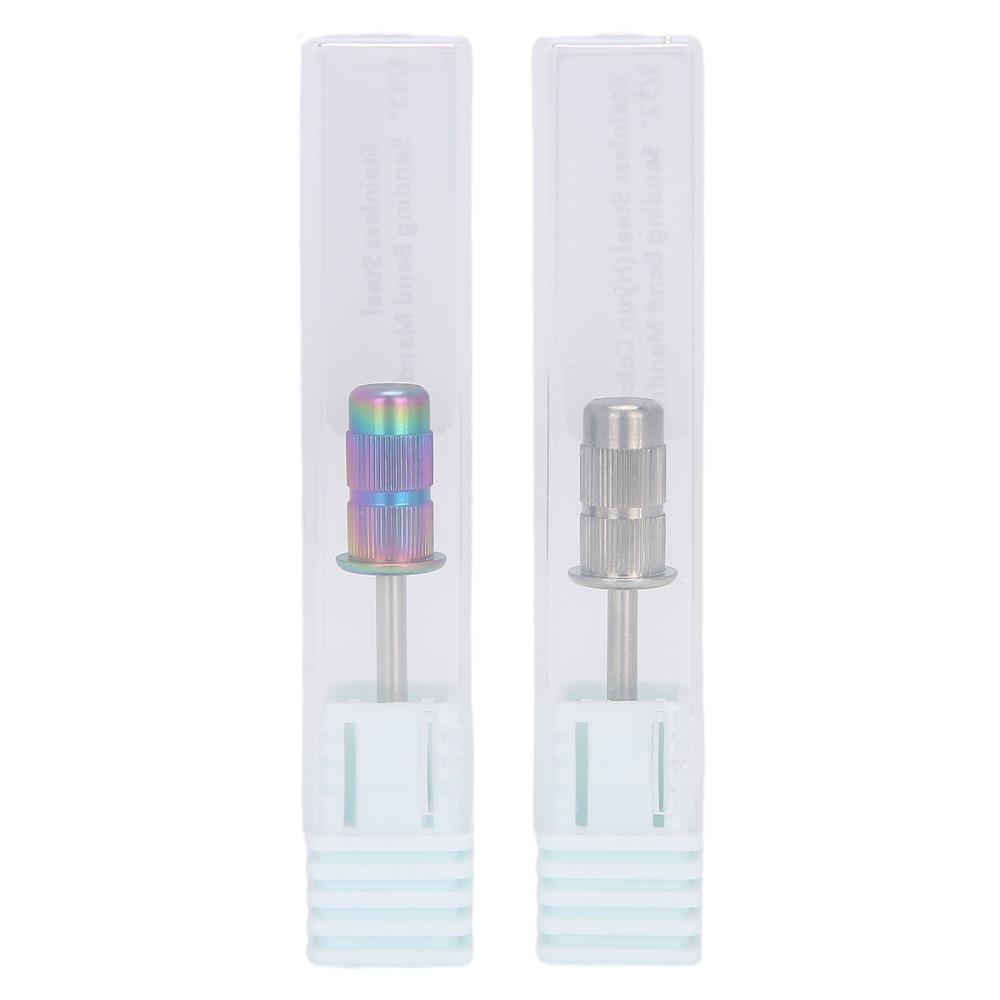 2pcs Stainless Steel Nail Mandrel Bit High Wear Resistance Professional Sanding Band Mandrel Heat Dissipation Filing Nails золотой