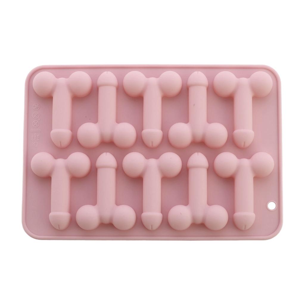 Novelty Penis Shaped Silicone Mold for Baking: Reusable Body Part Cake Mold for Chocolate, Cookies, Ice Popsicle & Candy