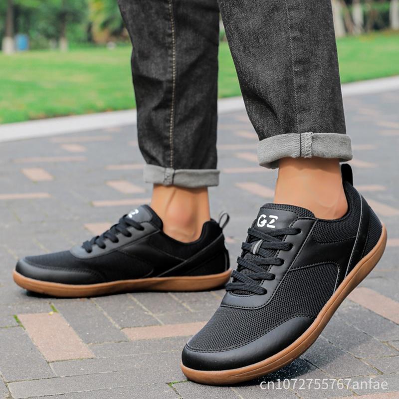 Mens Women Wide Toe Barefoot Shoes Mesh Breathable Walking Shoes Fashion Soft Comfortable Casual Shoes Non-Slip Outdoors Sneaker