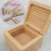 10 Pezzi Mini Scatola di Legno Cerniera Nascosta Cilindrica per Scatola di Vino in Legno Cerniera Chiusura Morbida Piegata Scatola per Gioielli Forniture Ferramenta Fai da Te