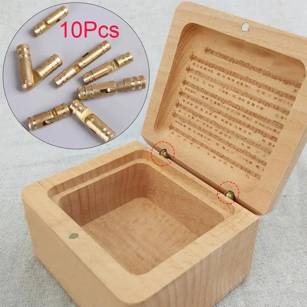 10 Pezzi Mini Scatola di Legno Cerniera Nascosta Cilindrica per Scatola di Vino in Legno Cerniera Chiusura Morbida Piegata Scatola per Gioielli Forniture Ferramenta Fai da Te
