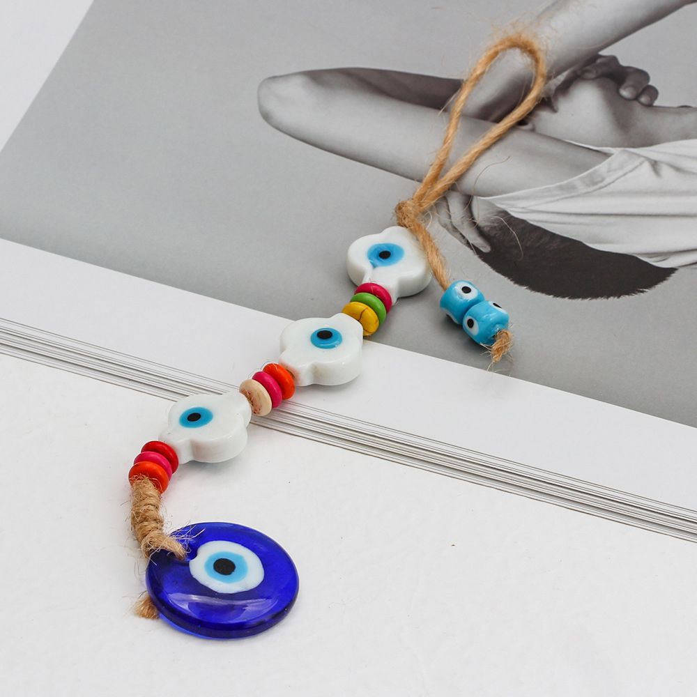 Eye Bead Handmade Crafts Evil Eye Pendant Wall Hanging Evil Eye Beads Keychain Evil Eye Keyring