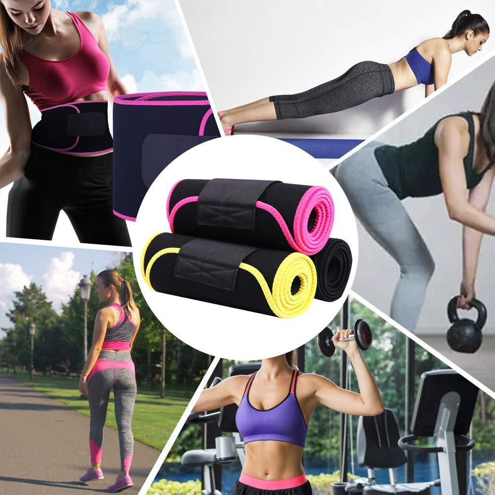 Unisex Neoprene/Nylon Sports Waist Trainer Slimming Adjustable Corset Trimmer Sweat Belt for Weight Loss