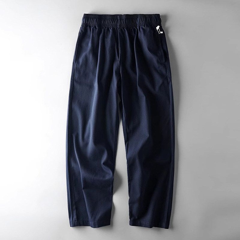 Men  S Thin Striped Export Pants Navy Blue L